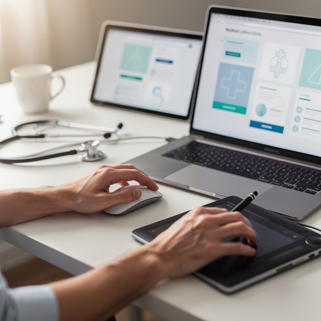 Chelsea M Thouvenot San Diego medical website design project for a San Diego clinic, showcasing patient portal and appointment features